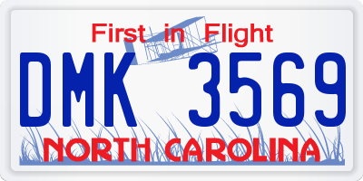 NC license plate DMK3569