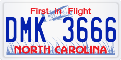 NC license plate DMK3666