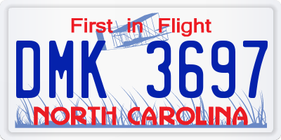 NC license plate DMK3697