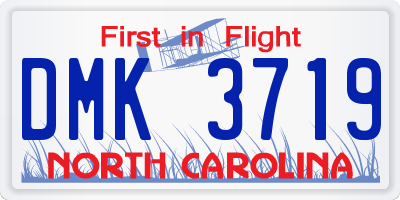 NC license plate DMK3719