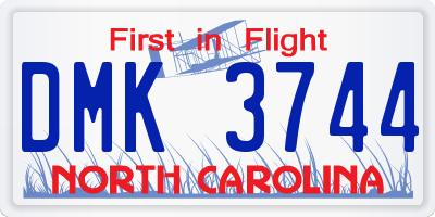 NC license plate DMK3744