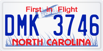 NC license plate DMK3746