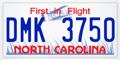 NC license plate DMK3750