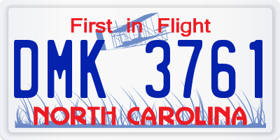 NC license plate DMK3761