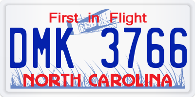 NC license plate DMK3766