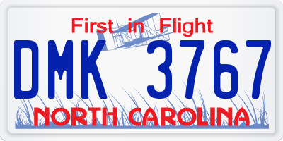 NC license plate DMK3767