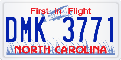 NC license plate DMK3771