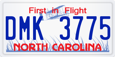 NC license plate DMK3775