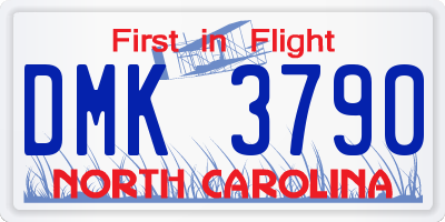 NC license plate DMK3790