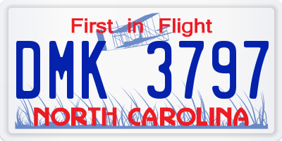 NC license plate DMK3797