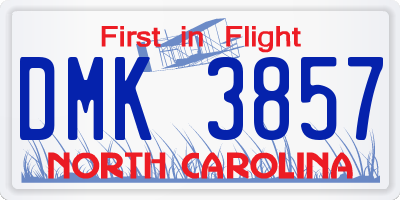 NC license plate DMK3857