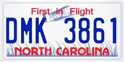 NC license plate DMK3861