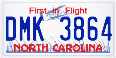 NC license plate DMK3864