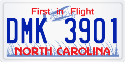 NC license plate DMK3901