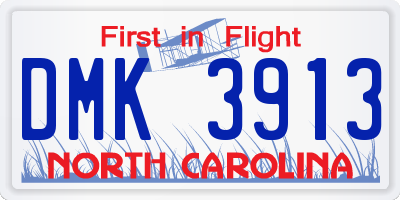 NC license plate DMK3913