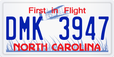 NC license plate DMK3947