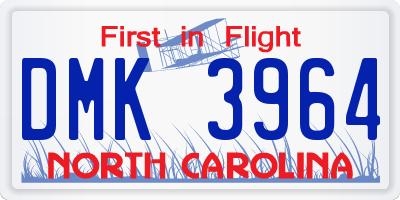 NC license plate DMK3964