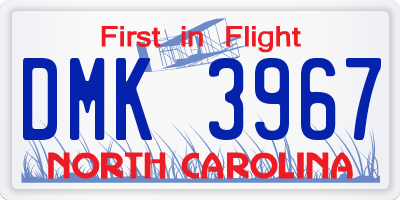 NC license plate DMK3967