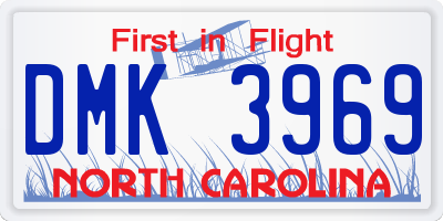 NC license plate DMK3969