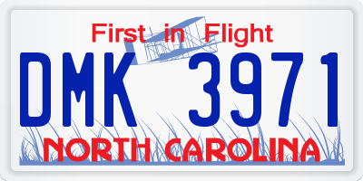 NC license plate DMK3971