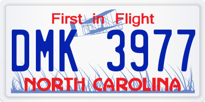 NC license plate DMK3977