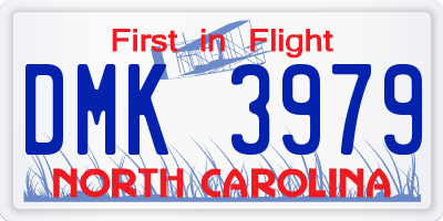 NC license plate DMK3979