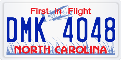 NC license plate DMK4048