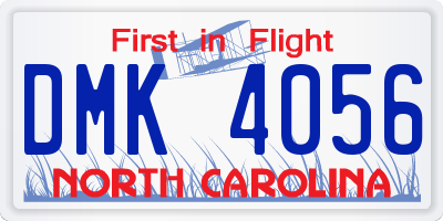 NC license plate DMK4056