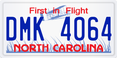 NC license plate DMK4064