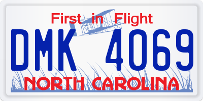 NC license plate DMK4069