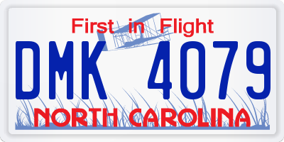 NC license plate DMK4079