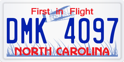 NC license plate DMK4097