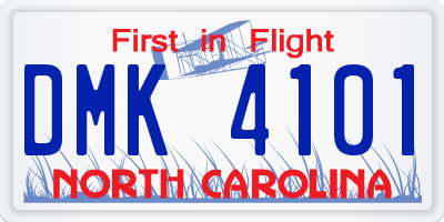NC license plate DMK4101