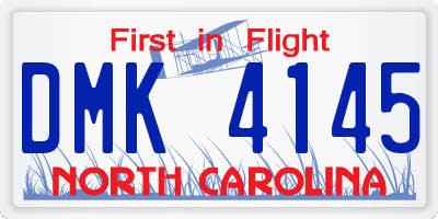 NC license plate DMK4145