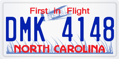 NC license plate DMK4148