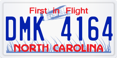 NC license plate DMK4164