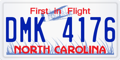 NC license plate DMK4176