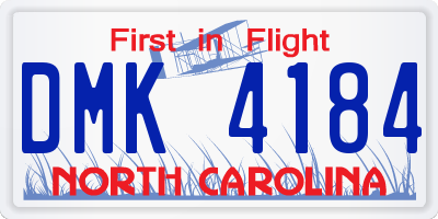 NC license plate DMK4184