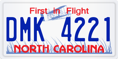NC license plate DMK4221