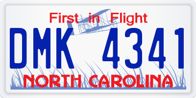 NC license plate DMK4341