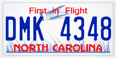 NC license plate DMK4348