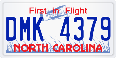 NC license plate DMK4379