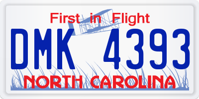 NC license plate DMK4393