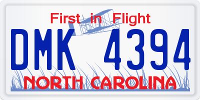 NC license plate DMK4394