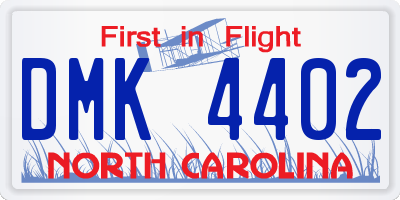 NC license plate DMK4402