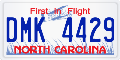 NC license plate DMK4429