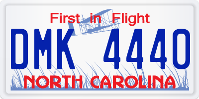 NC license plate DMK4440