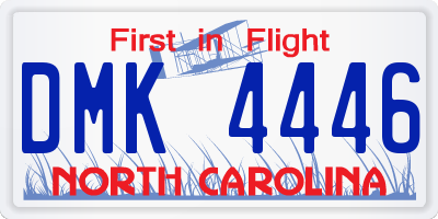 NC license plate DMK4446