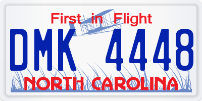 NC license plate DMK4448