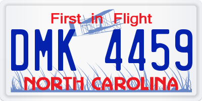 NC license plate DMK4459